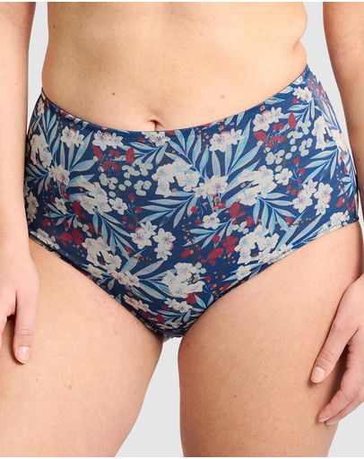 Blue Marine Floral Print