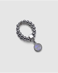 Von Treskow - Double Stretchy Ring With Moonstone