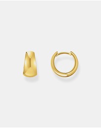 THOMAS SABO - Hoop earrings in chunky, trapezoidal shape gold