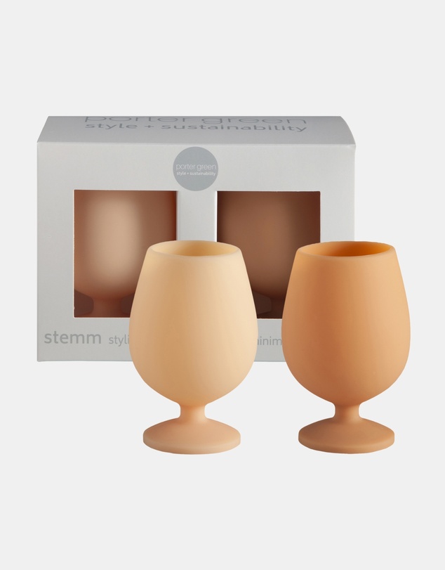 porter green - stemm | silicone unbreakable wine glasses