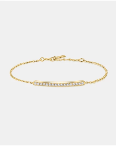 Ania Haie - Gold Pave Bar Bracelet