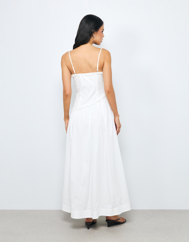 AERE - Avra Floral Detail Cotton Maxi Dress