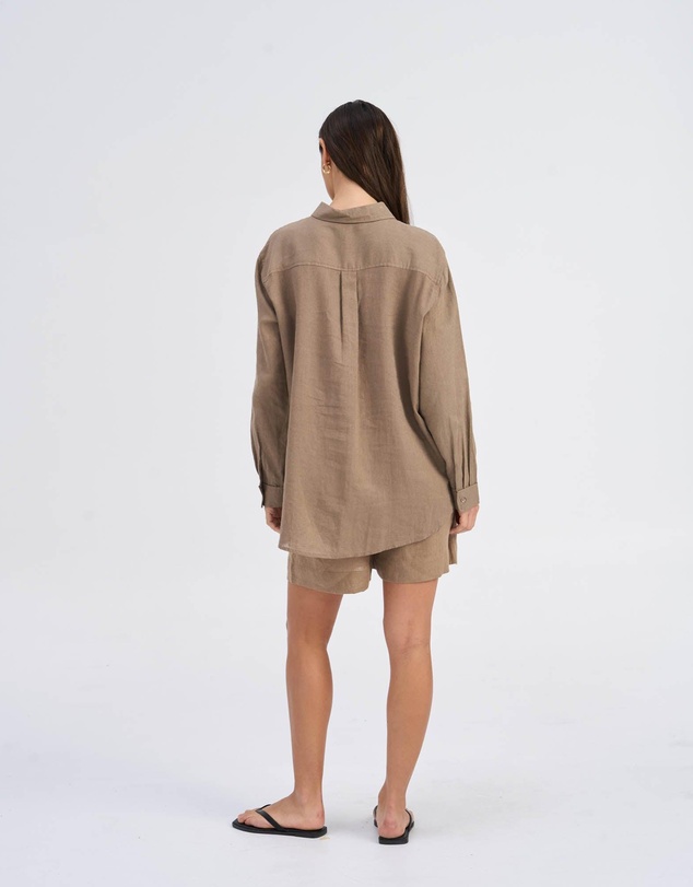 ONLY - Tokyo Linen Blend Long Sleeve Shirt