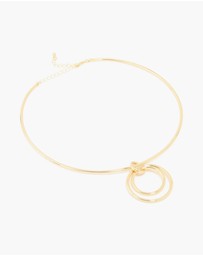 Lovisa - Gold Plated Collar Double Oval Pendant Necklace