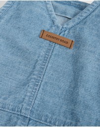 Country Road - Organically Grown Cotton Denim Broderie Overall