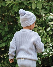 Kynd Baby - Organic Chunky Rib Knit Beanie in Sky Blue