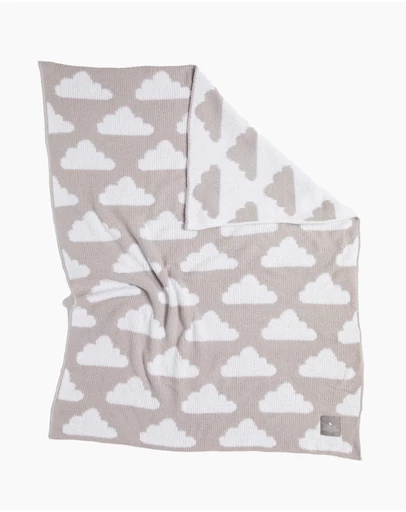 Living Textiles - Chenille Blanket - Grey Clouds