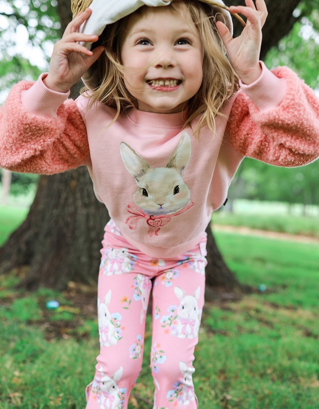 Rock Your Kid - Hunny Bunny Bonnie Flare Legging in Peach
