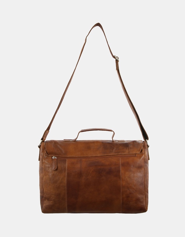 Pierre Cardin - Pierre Cardin Rustic Leather Computer Bag