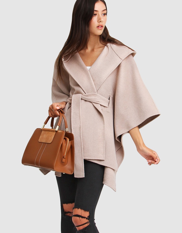 Belle & Bloom - Jackson Landing Wool Blend Cape Coat
