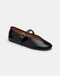 Coach - Sculpted C Crinkle Patent Leather Soft Mary Jane