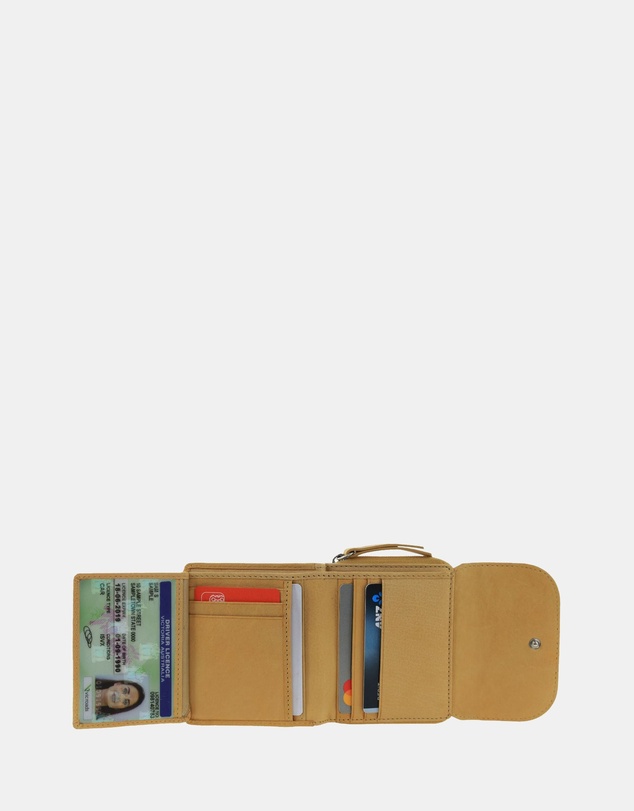 Pierre Cardin - Pierre Cardin Ladies Leather Tri-Fold Tab Wallet