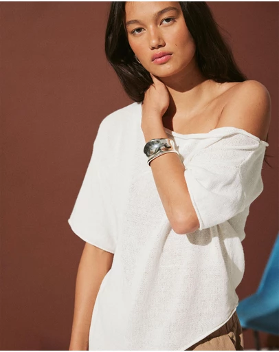 Arcaa - Alyia Asymmetrical Knit Tee