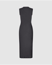 Stine Goya - Stocking Jersey Elastic Tank Crewneck Dress