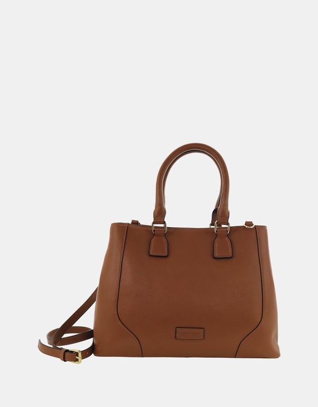 Pierre Cardin - Pierre Cardin Ladies Leather Tote with Detachable Strap