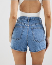 Dazie - Azure Escape Denim Shorts
