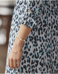 Sosandar - Animal Print Zip Front Dress