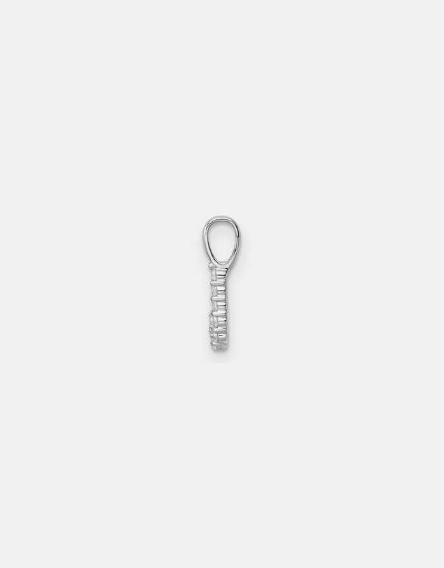Zoe Olivia - 9K White Gold Lab Grown Diamond Initial J Pendant