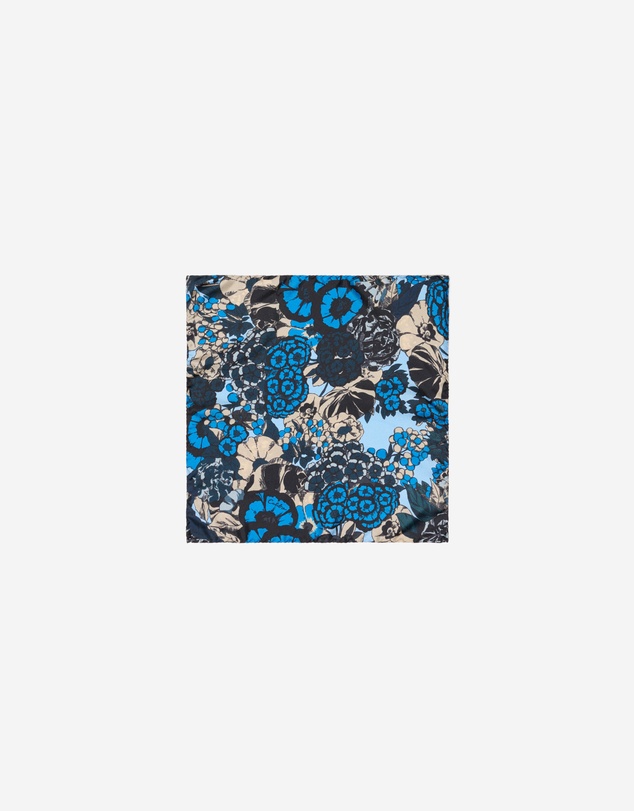 Calibre - Azure Blossoms Pocket Square Blue Combo