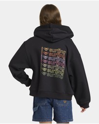 Roxy - Girls 4 to 16 Midnight Hike Brushed Zip Up Hoodie