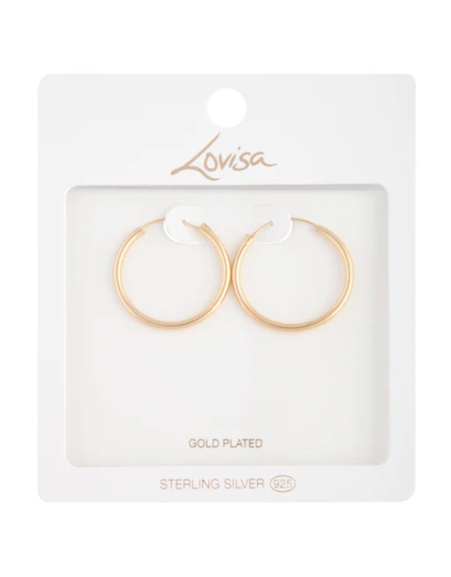 Lovisa - Gold Plated Sterling Silver Hoop Earrings