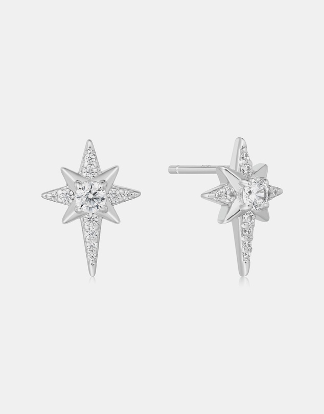 Ania Haie - Ania Haie Silver Eight-Pointed Star Stud Earrings