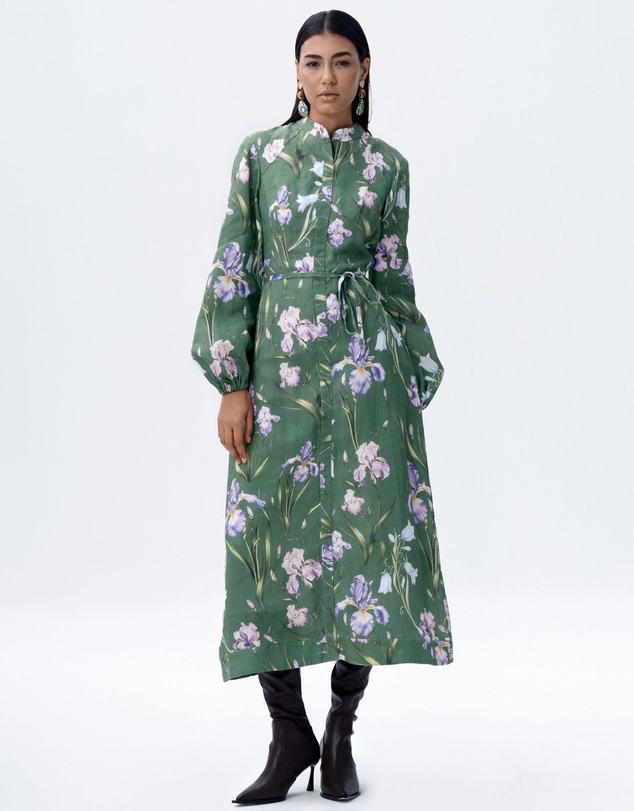 JUSTIN TONG - Eira Linen Midi Dress