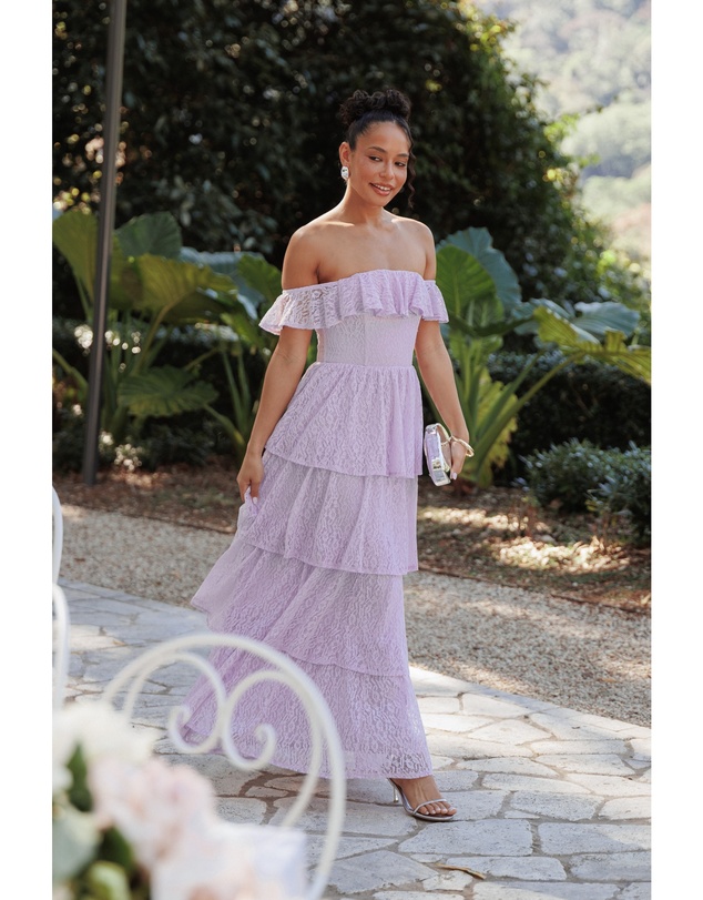 Petal & Pup - Miravelle Maxi Dress - Lilac Lace