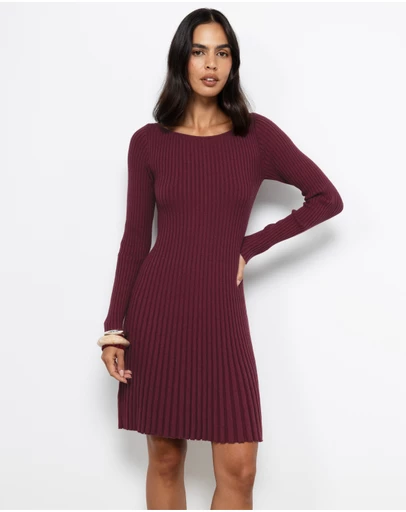 AERE - Leni Organic Cotton Knit Mini Dress