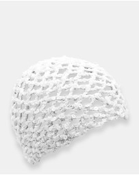Morgan & Taylor - Sophie Crochet Mesh Hat in White