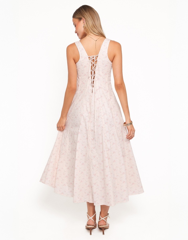 Petal & Pup - Rosabelle Midi Dress - Pink Floral
