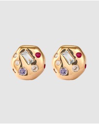 Elli Jewelry - Earrings Stud Gemstone Dream 925 Sterling Silver Gold-Plated