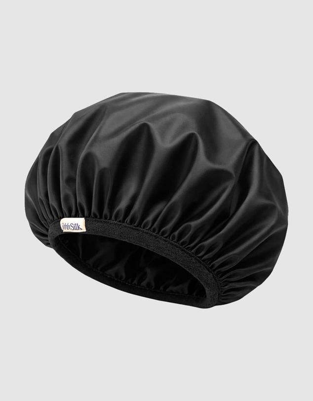 Shhh Silk - Shhh Silk Mulberry Silk-Lined Shower Cap - Black