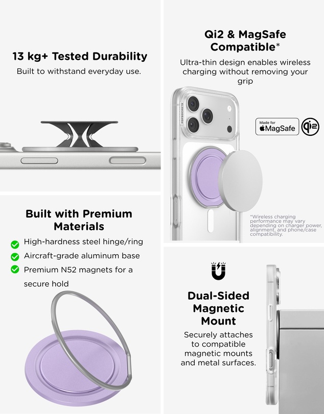 PopSockets - PopGrip LowPro MagSafe Mount Grip Stand