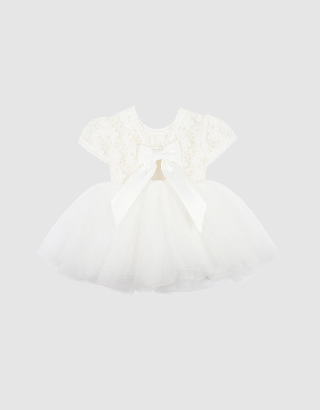 Bebe by Minihaha - Lace Bodice with Back Bow Dress - Babies