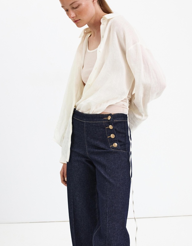 M.N.G - Wide-Leg Jeans with Side Buttons