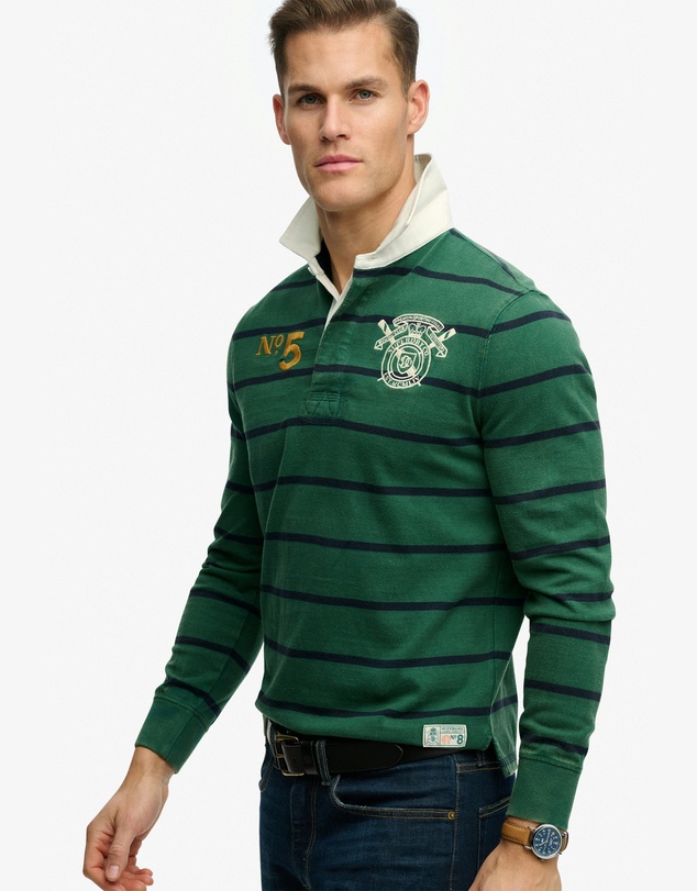 Superdry - Double Emblem Stripe Rugby
