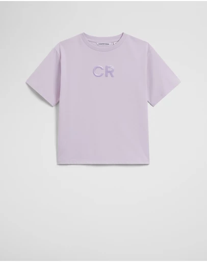 Country Road - Organically Grown Cotton Short Sleeve Sequin Logo T-shirt