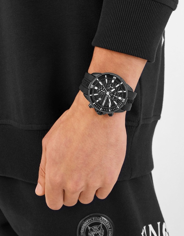 Plein Sport - PLEIN IMPACT 46mm Black dial with Black Silicone strap