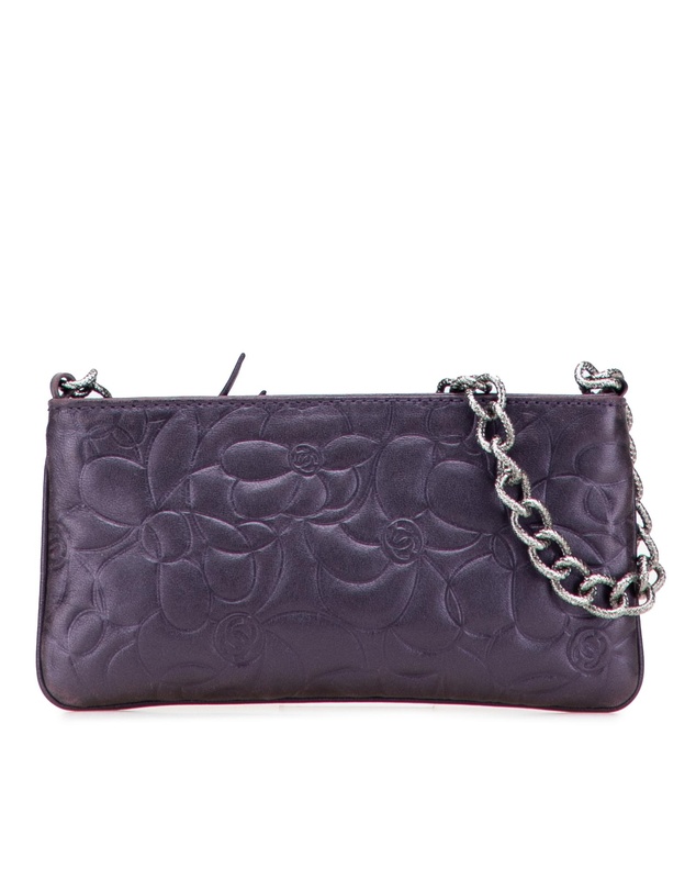 Pre-Loved by Azura Reborn - Pre-Loved chanel Embossed Floral Design Bag with Chain Strap Accessory