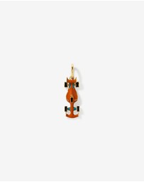 Michael Hill - Orange Race Car Pendant in Sterling Silver with 10kt Yellow Gold Bail