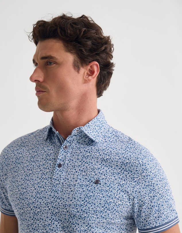 Oxford - Milo Printed Jersey Polo