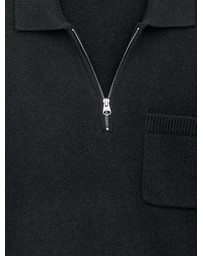 ARKET - Knitted Wool Zip Polo Shirt