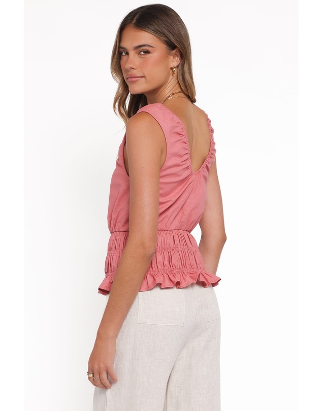 Petal & Pup - Lucilla Shirred Waist Top - Petal Pink