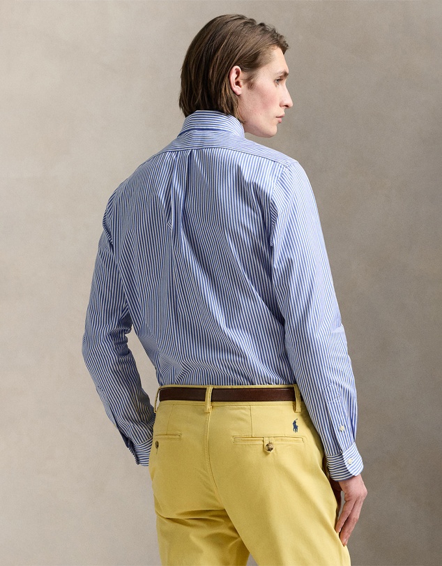 Polo Ralph Lauren - ICONIC EXCLUSIVE - Classic Fit Crest Striped Poplin Shirt