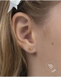 Wanderlust + Co - Heart Gold Flat Back Earrings