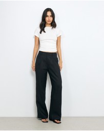 AERE - Straight Leg Linen Pants