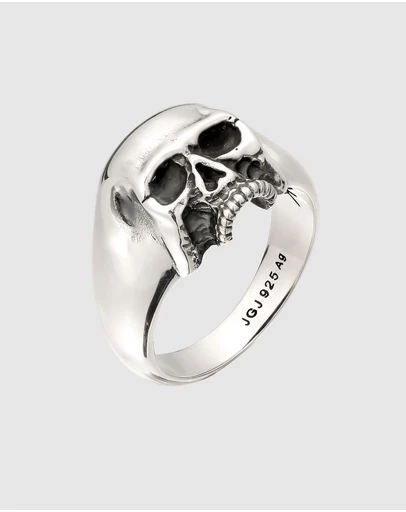 Kuzzoi - ICONIC EXCLUSIVE - Skull Signet Ring in 925 Sterling Silver