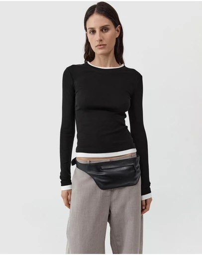St. Agni - Organic Cotton Layered Long Sleeve Top