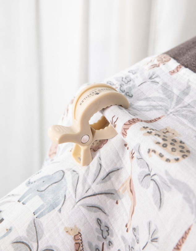 Living Textiles - Organic Muslin Swaddle & Peg Set - Wild Safari